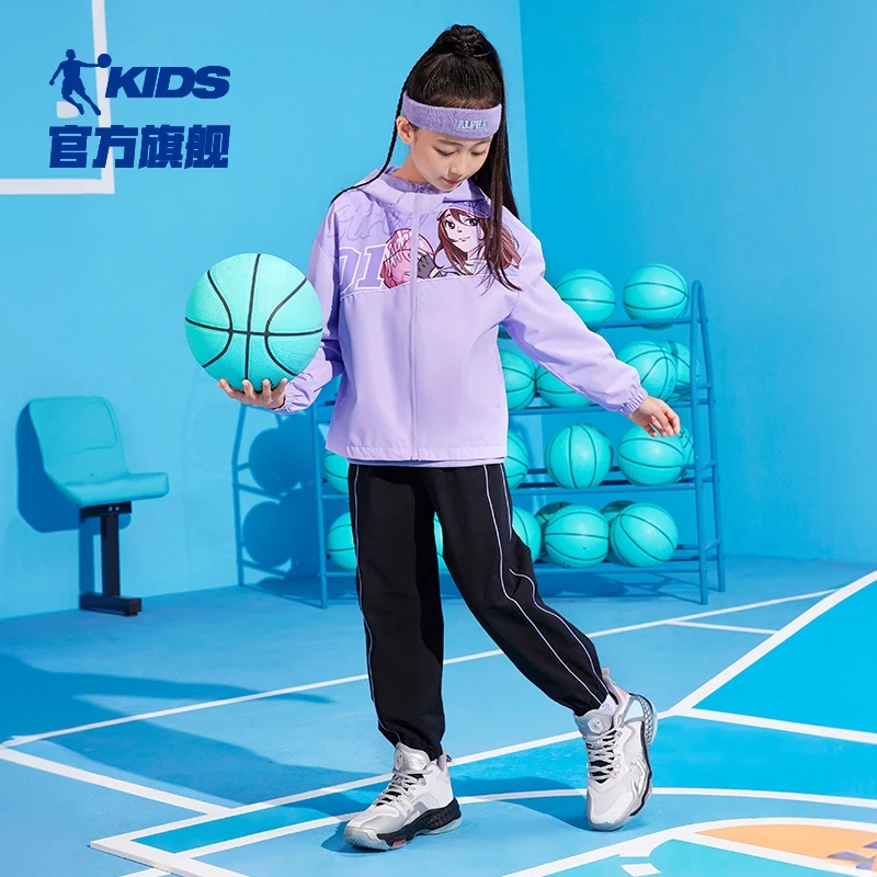 中国乔丹儿童长袖运动套装透气中大童2025新款秋季女童QWW3432557