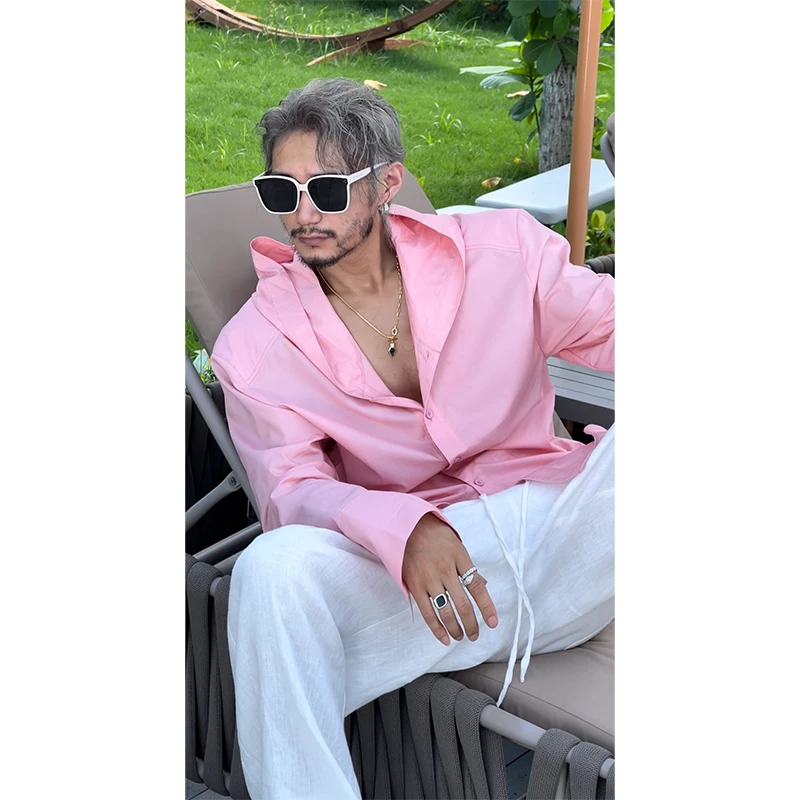 龙叨叨夏季新款潮流户外简约高级感薄款防晒连帽气质衬衫外套