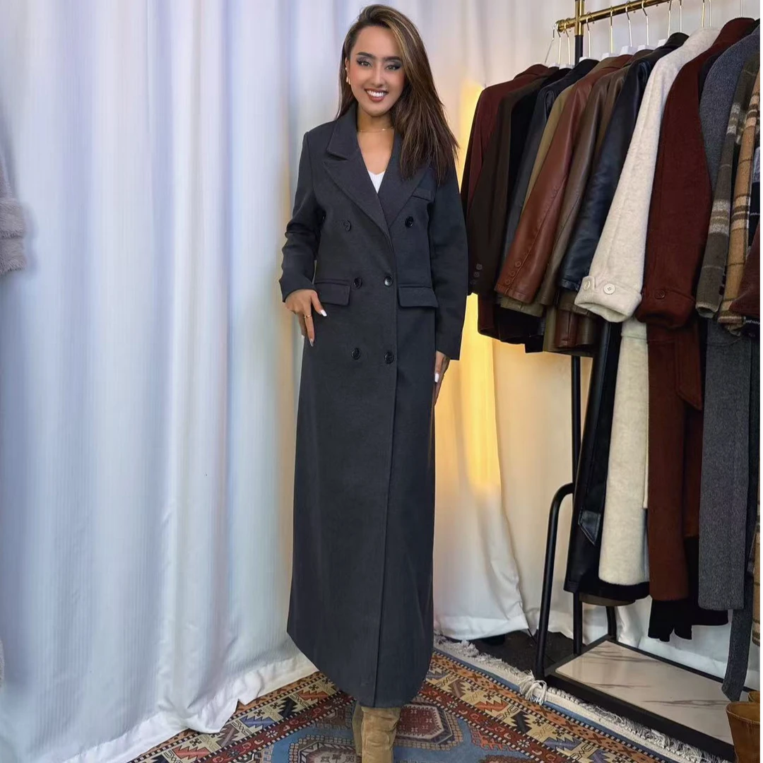 2024新款长款毛呢大衣气质气质网红女士秋冬中长款时尚