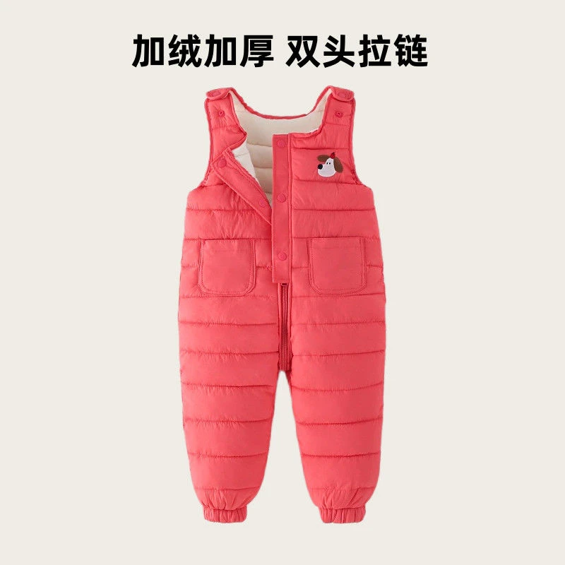 【一件过冬】1-3岁连体婴儿加绒背带裤婴幼儿宝宝加厚棉裤保暖儿童