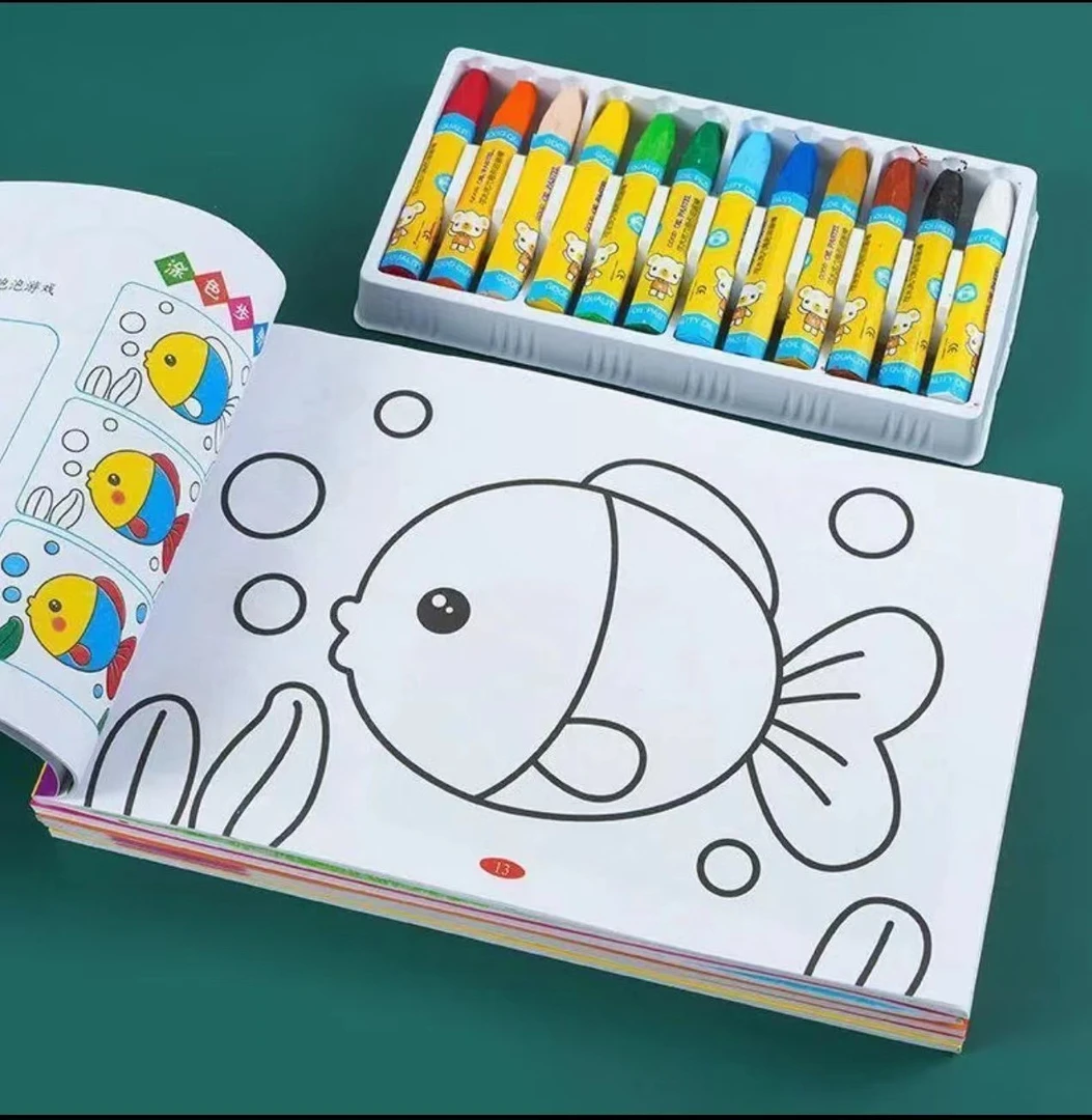 儿童画画本宝宝涂色书2-3岁幼儿园4简笔画填色书小孩涂鸦绘本卡通