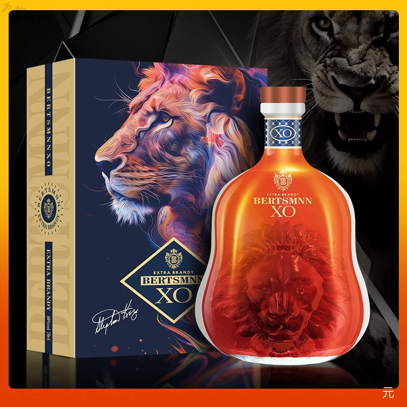 【2瓶】贝塔斯曼美狮XO白兰地40度700ml礼盒装，口感醇厚