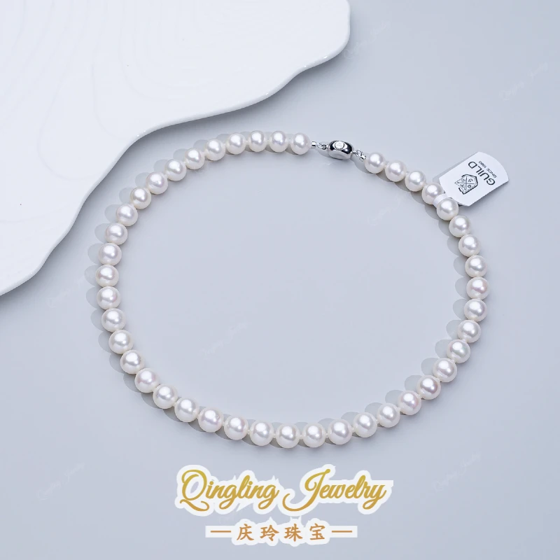 【西子美人】淡水无核气质百搭9-11mm强光珍珠项链（含吉尔德大证）