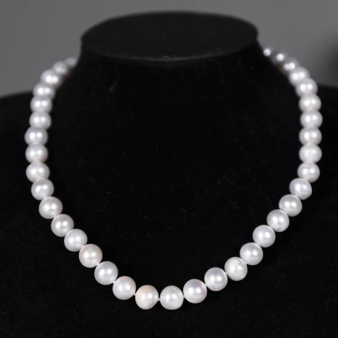 10-11mm淡水珠白色近圆无核强光时尚简约498W100760