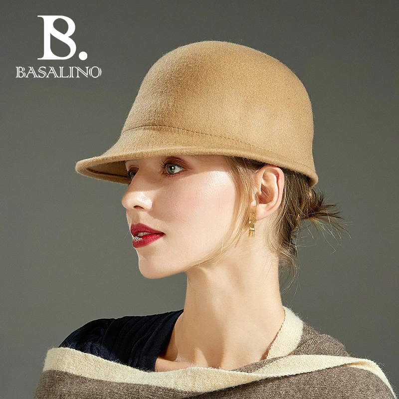 赫拉羊毛呢马术帽优雅淑女骑士帽英伦风鸭舌帽渔夫帽简约百搭女帽