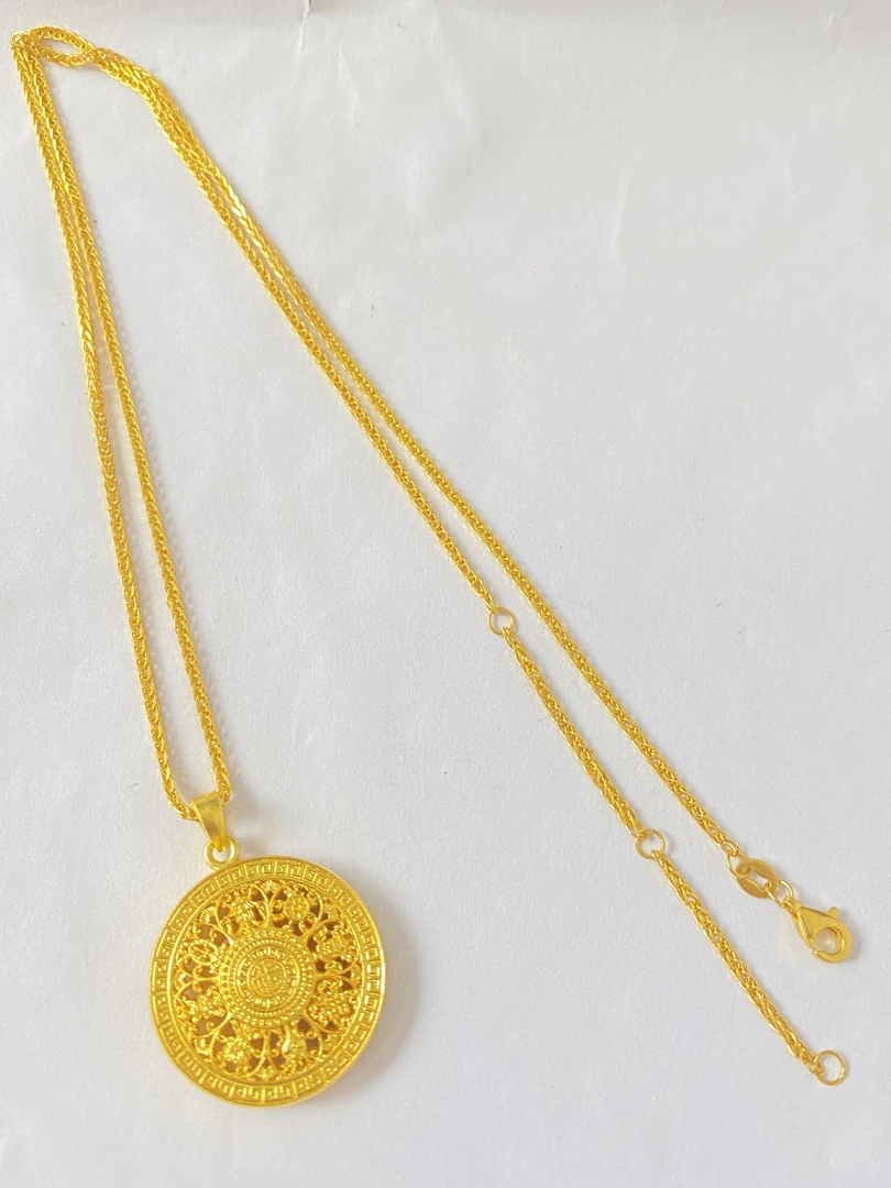 足金999 八宝罗盘肖邦套链 龙虾 三圈