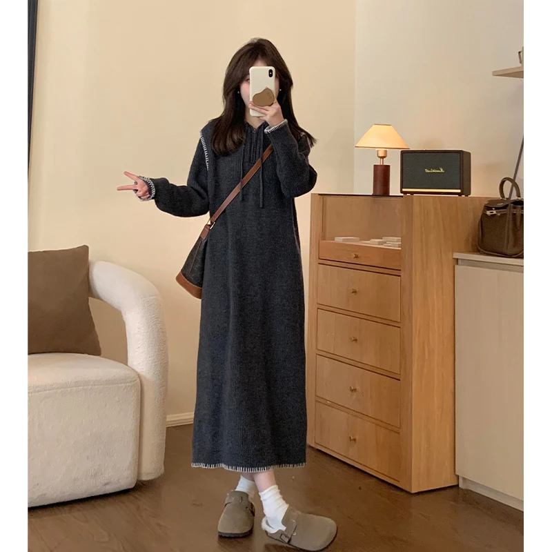 FUGUI RICH 现货【漫岛微风】小个子厚款连衣裙带帽裙子 26243L4364