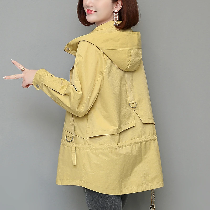 5009休闲外套春秋女装2024新款韩版洋气时尚宽松百搭工装短款风衣