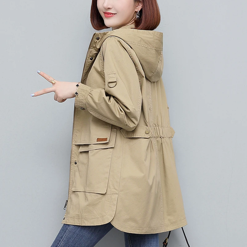 风衣女中长款小个子2024今年流行春季新款宽松休闲女士春秋外套潮