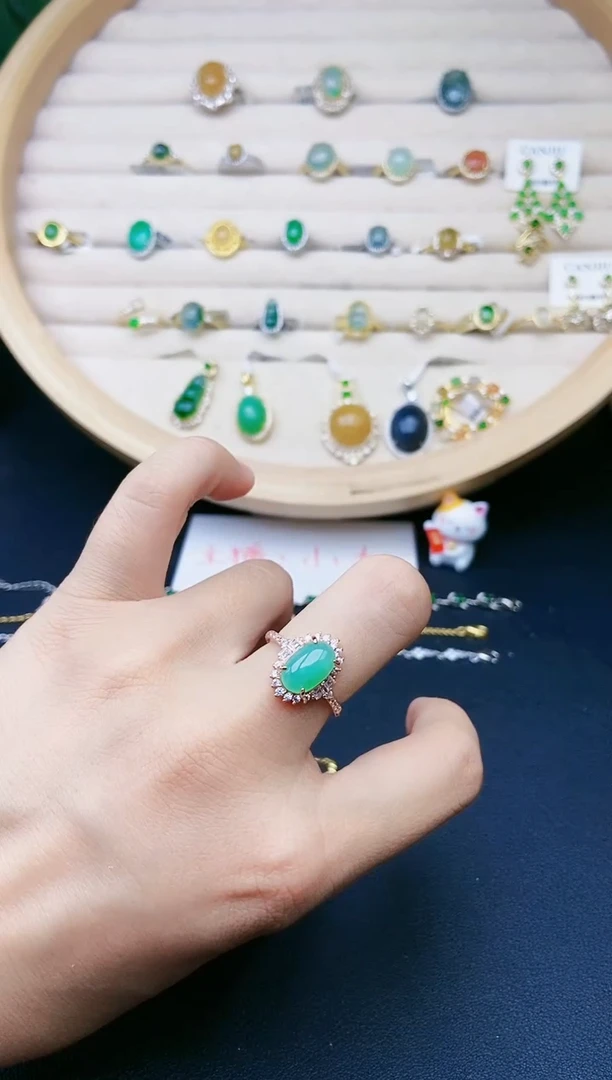 【闪购商品】翡翠戒指银S925镶嵌111111