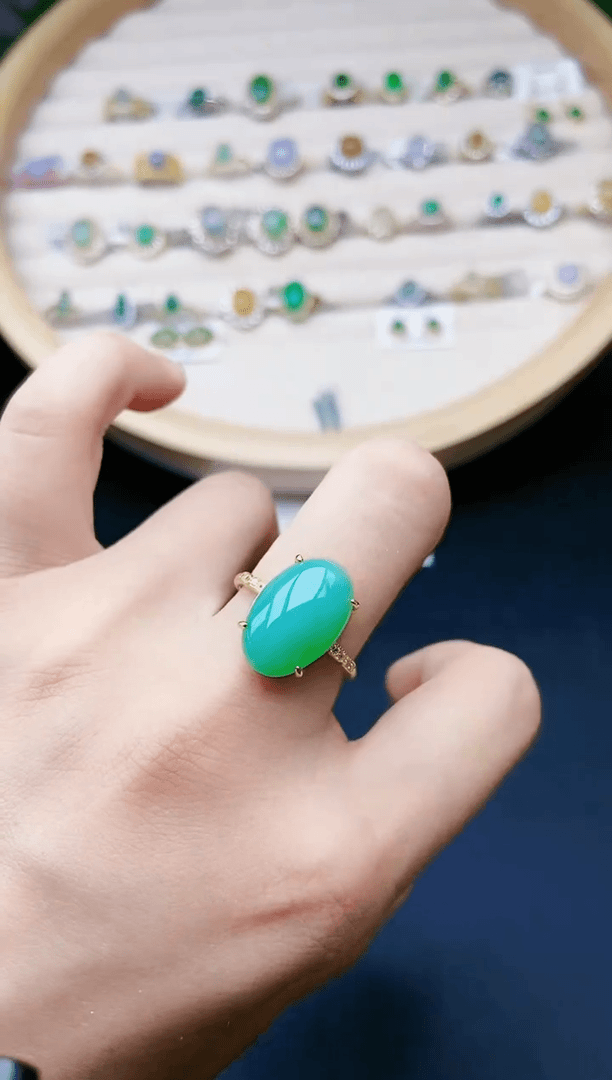 【闪购商品】翡翠戒指银S925镶嵌51151