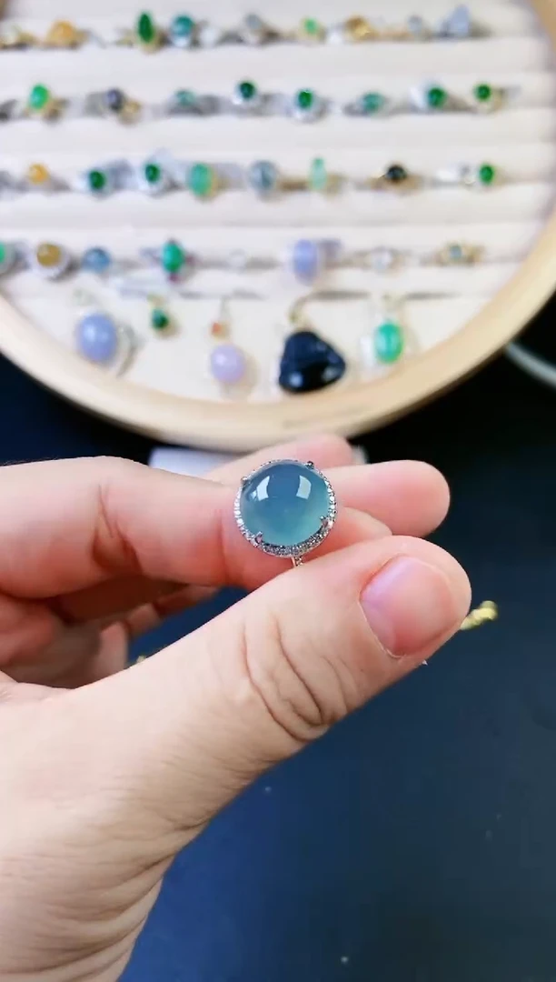 【闪购商品】翡翠戒指银S925镶嵌1515151