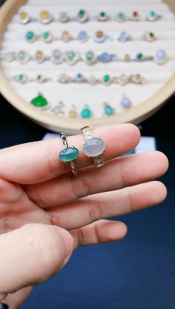 【闪购商品】翡翠戒指银S925镶嵌15151