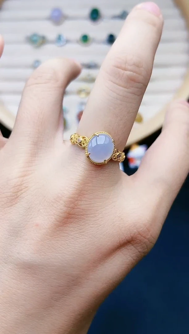 【闪购商品】翡翠戒指银S925镶嵌111111