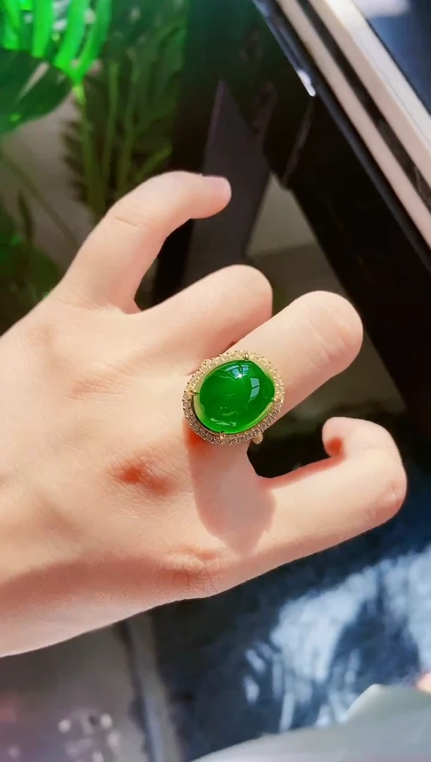 【闪购商品】翡翠戒指银S925镶嵌111111