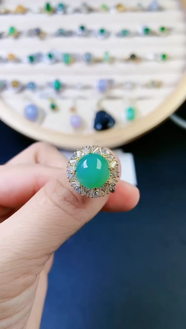 【闪购商品】翡翠戒指银S925镶嵌1515151