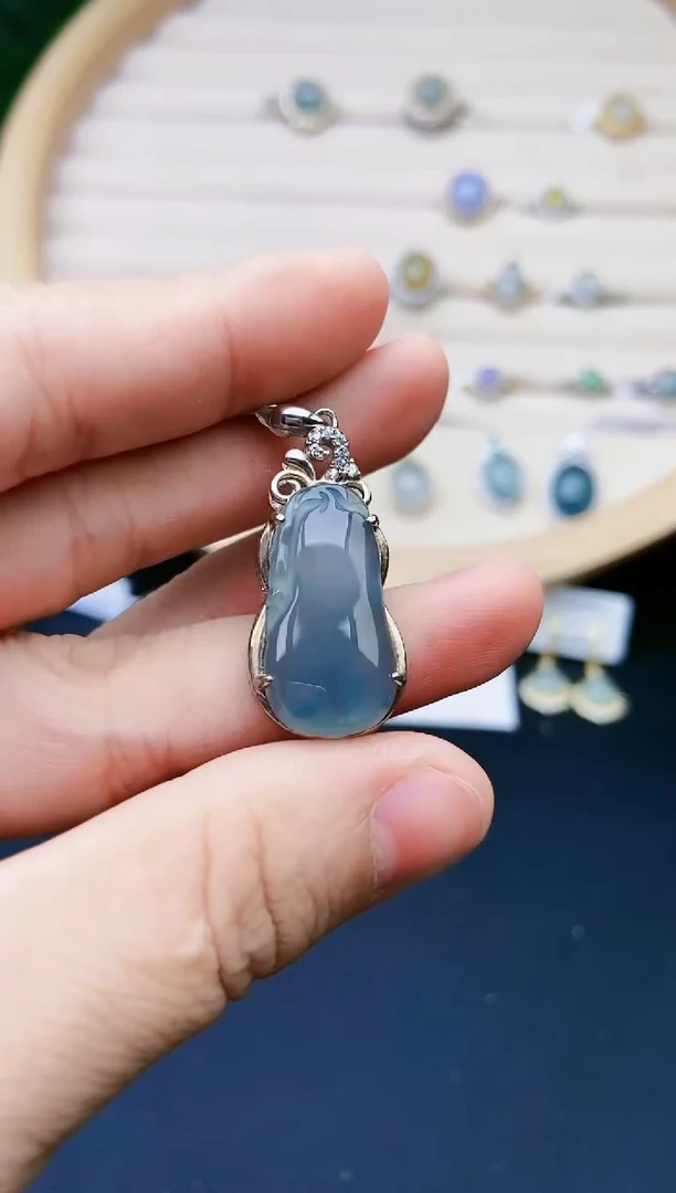 【闪购商品】翡翠颈饰银S925镶嵌111111