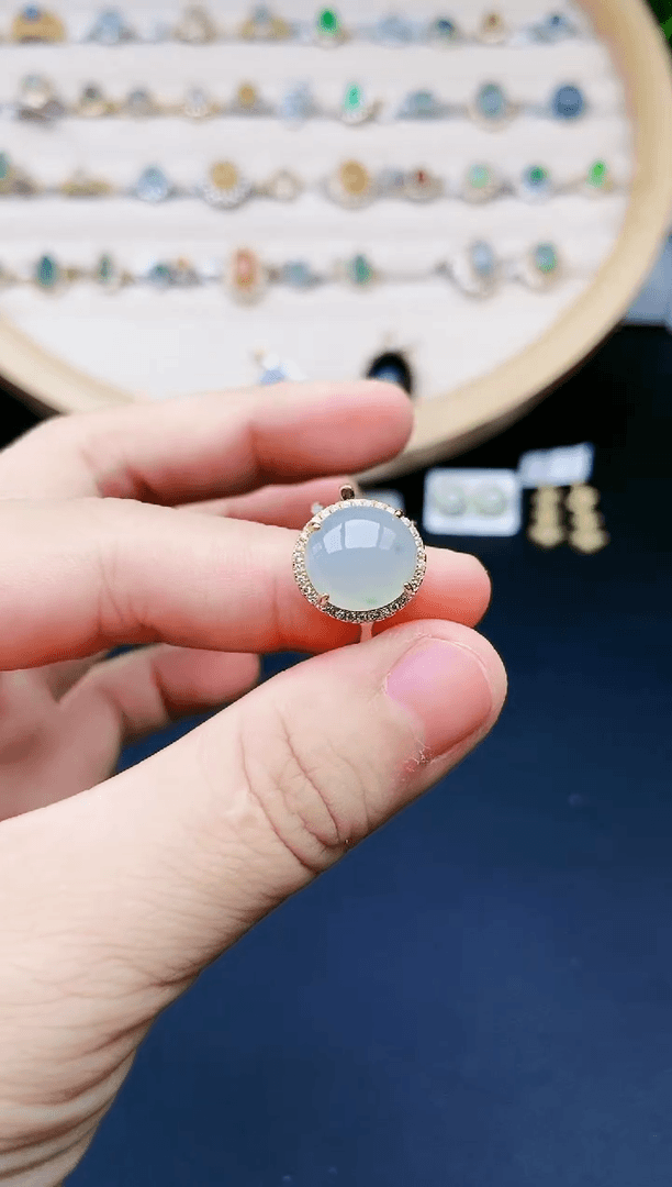 【闪购商品】翡翠戒指银S925镶嵌15151