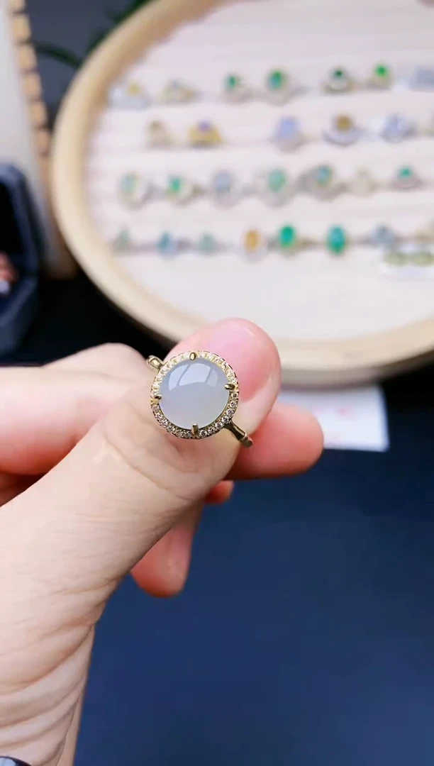 【闪购商品】翡翠戒指银S925镶嵌156151