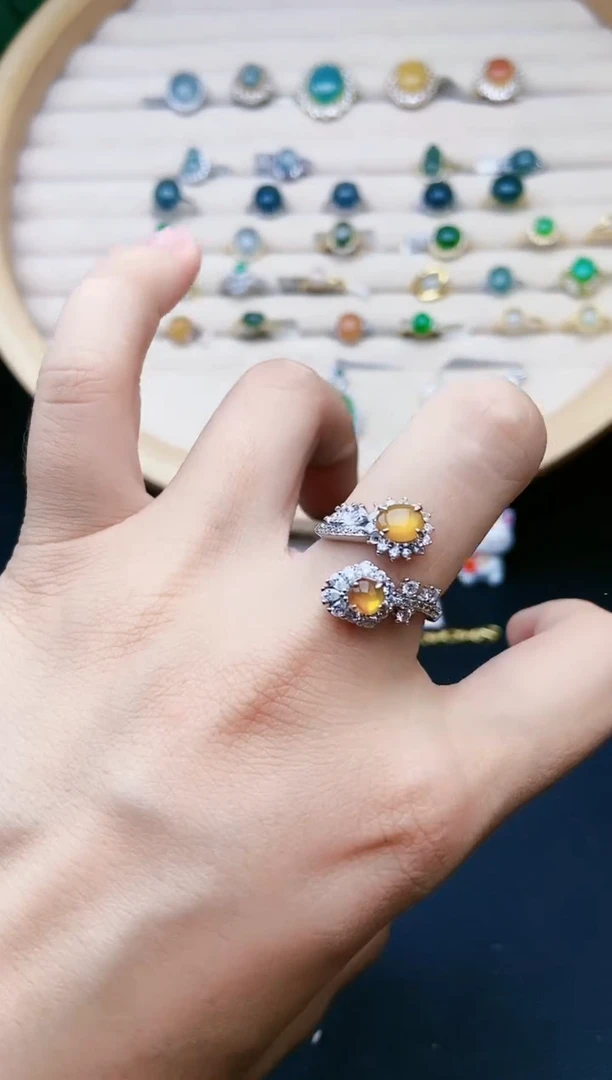 【闪购商品】翡翠戒指银S925镶嵌111111