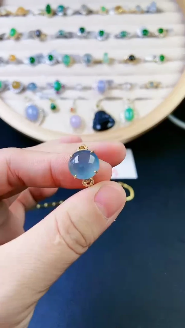 【闪购商品】翡翠戒指银S925镶嵌151551