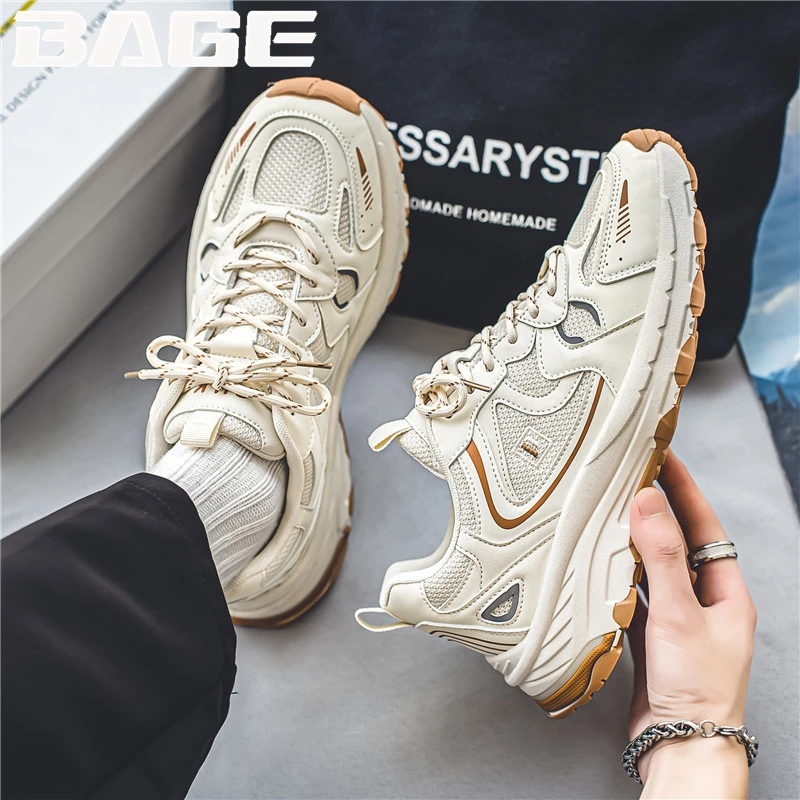 八哥男鞋夏季透气网面潮流福建莆田百搭休闲男士增高运动老爹潮鞋