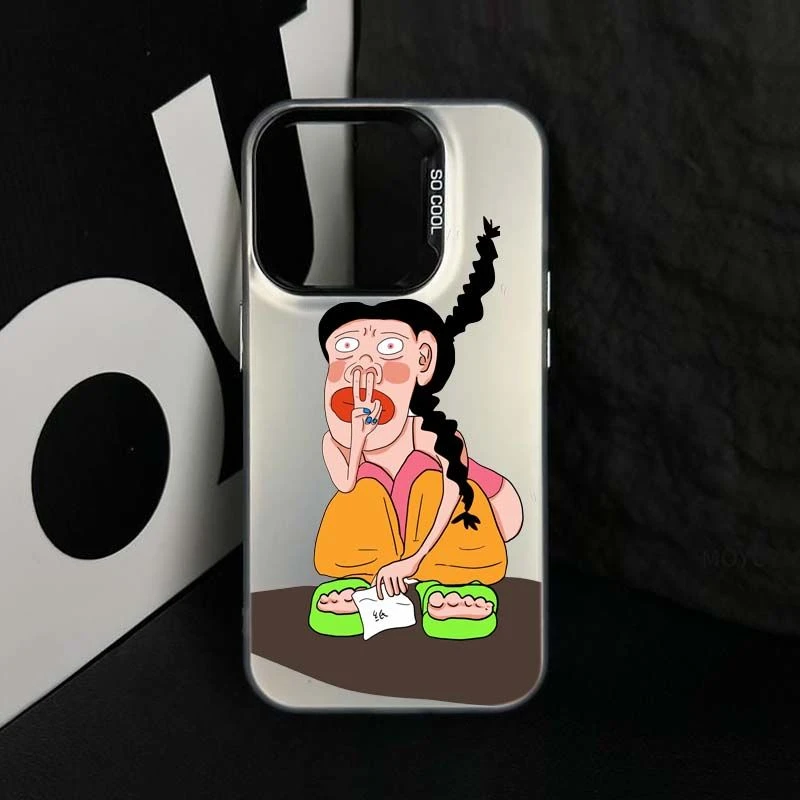 创意适用苹果15pro彩银14/13搞怪拉屎呢iPhone12手机壳防摔磨砂xs