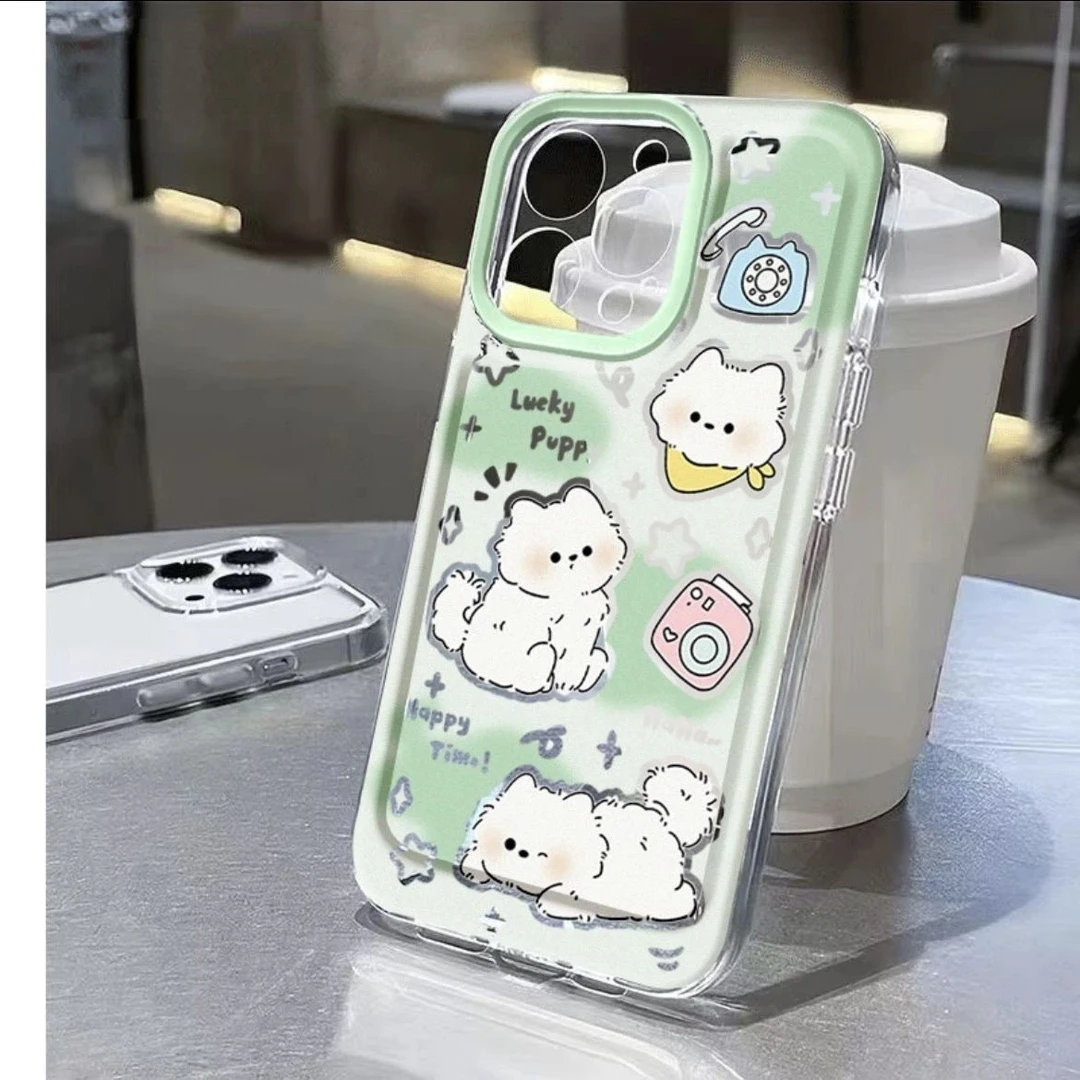 相机可爱小狗适用于小米14/13手机壳苹果13/14爆款K60/K70红米k50