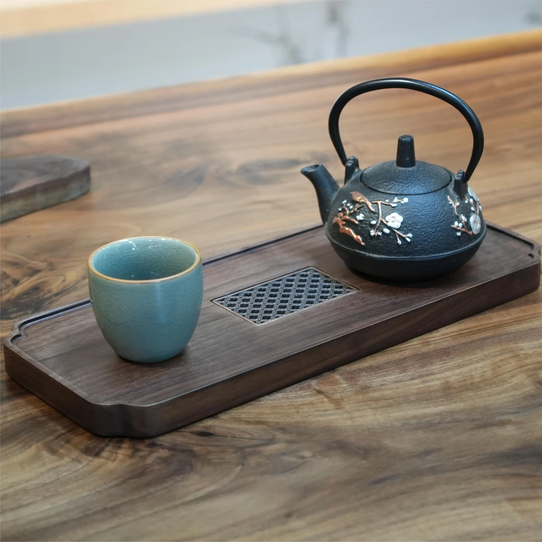 【天百芙】北美黑胡桃实木创意多功能壶承干泡台茶托茶盘