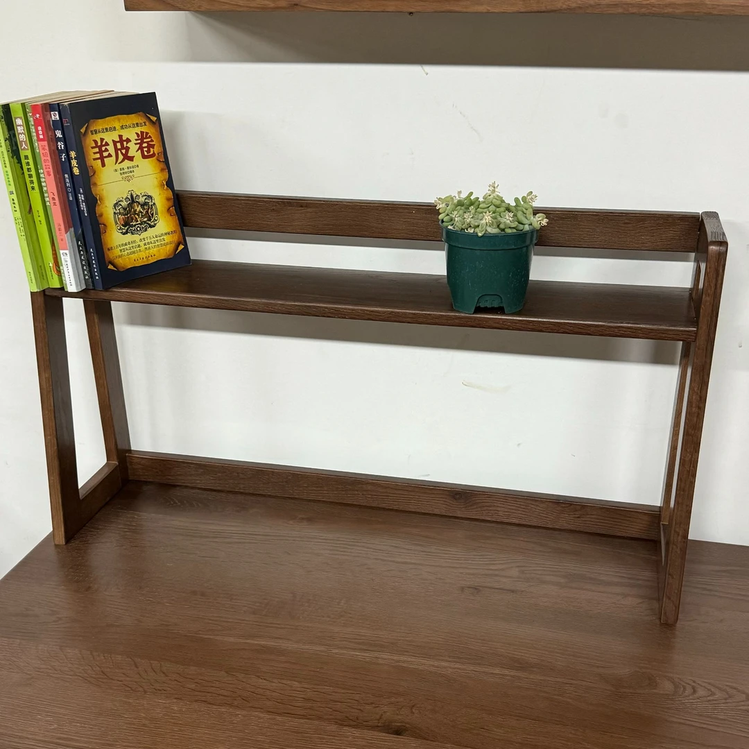 【天百芙】北美橡木家用落地实木书架收纳架置物架现代客厅台式书架