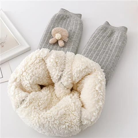 东北女童打底裤加绒加厚冬季优质棉儿童连裤袜宝宝九分长裤子羊羔