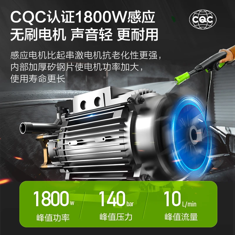 绿田洗车机雪豹P4PRO大功率感应家用超高压水枪抢强力刷车清洗