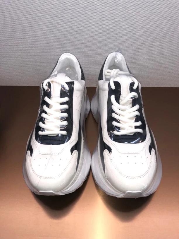 黑白简单休闲老爹鞋百搭款软底老爹鞋