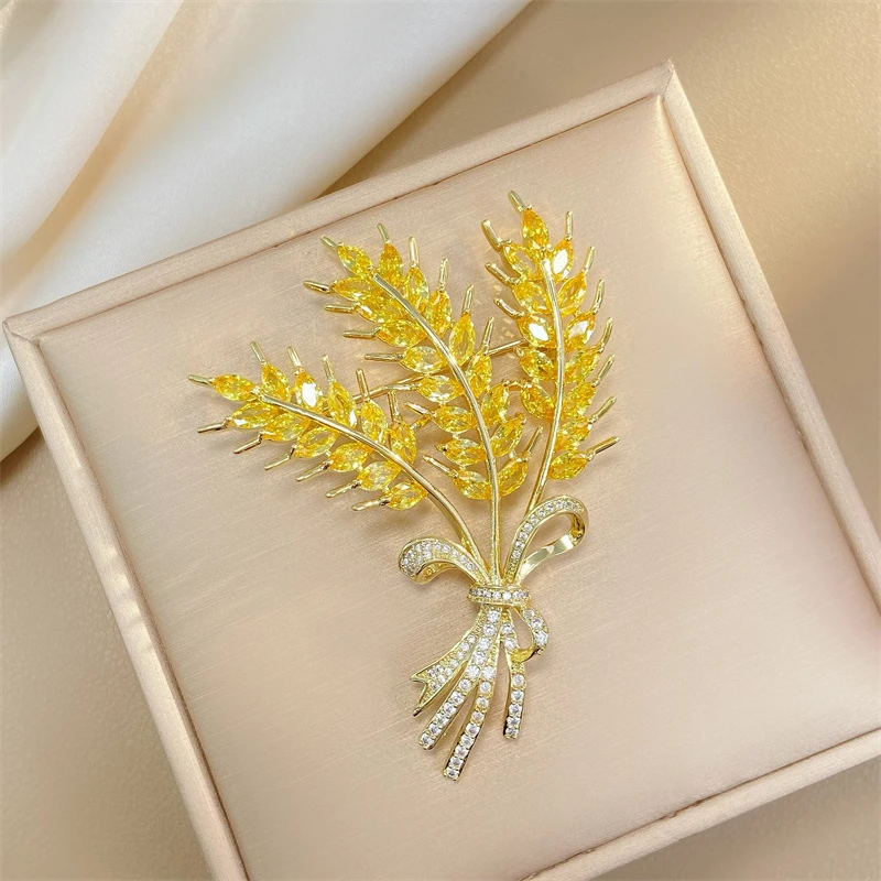 铜合金胸针 国风百搭【金麦穗】高档胸针轻奢奢华寓意穗穗平安优雅