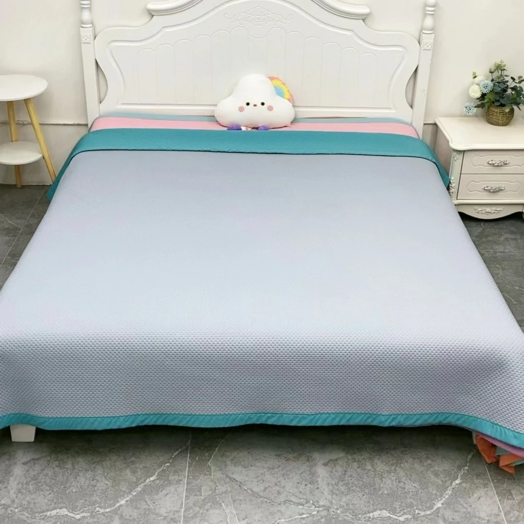 2.3*2.5素色双面水洗天丝凉感 加大 软凉席 床盖《总裁灰》