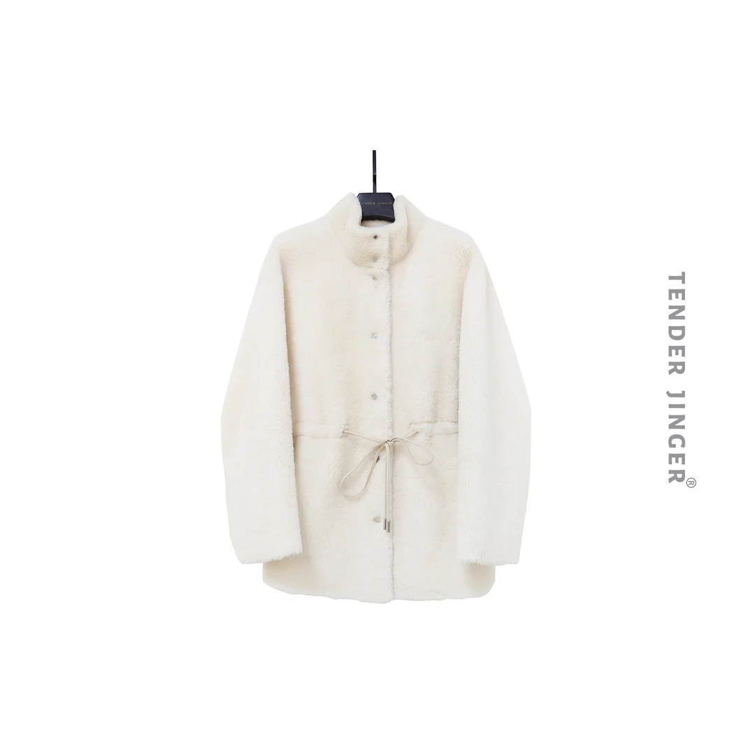 Tender Jinger【专柜】2023收腰南非进口皮毛一体外套T2312MDD49776