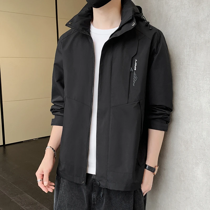 户外冲锋衣男女春秋薄款户外防风防水登山服休闲运动工装外套1818