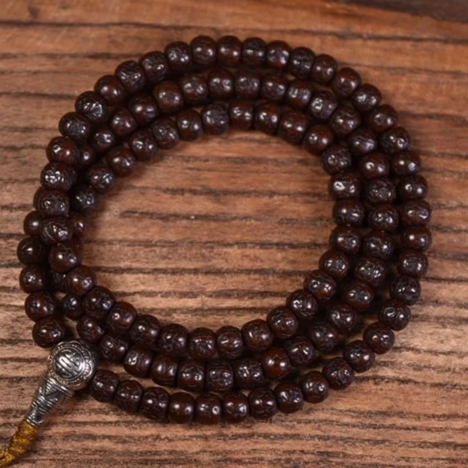 藏传大精品藏式老年份老包浆大尺寸金刚菩提念珠佛珠