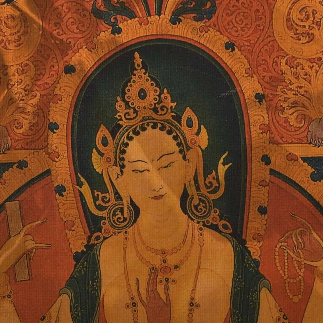 清代老的释迦摩尼唐卡挂画西藏密宗描金仿手绘家藏族免打孔