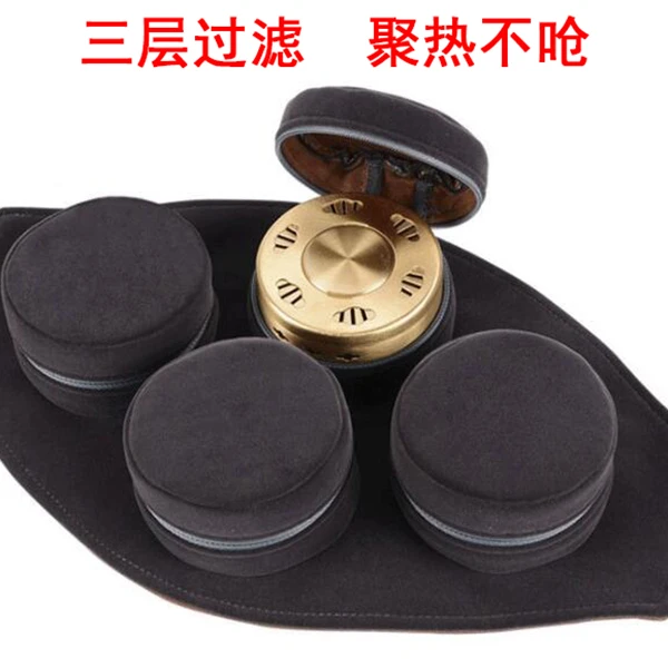 【有粉丝券】布套铜盒随身艾灸套装温灸蕲艾条腿部腰腹肩背颈膝盖
