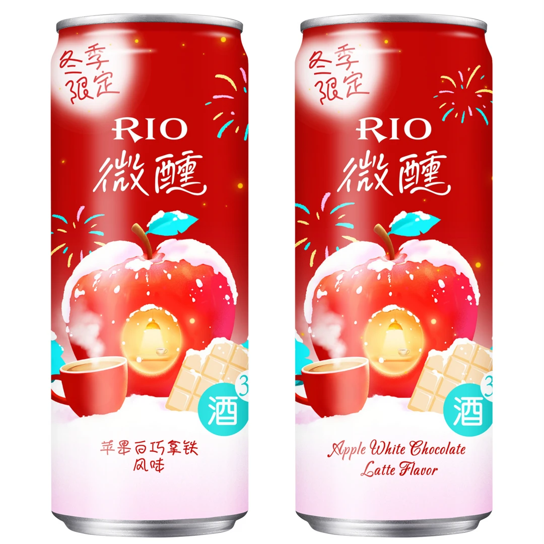 【新品上市】RIO锐澳微醺暖冬限定苹果白巧拿铁风味330ML*2罐装