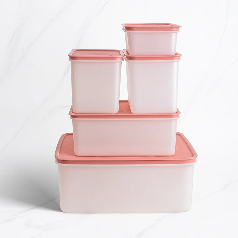 【精铸】雪花五件套5.9L+2.5L+1.6L*2+760ml 保鲜盒冷冻冷藏