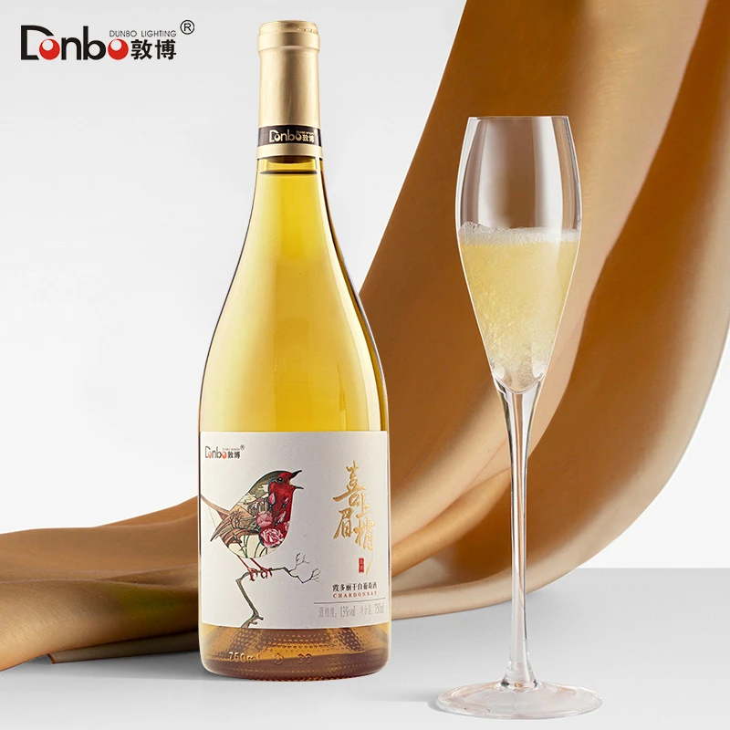 -/敦博贺兰山霞多丽干白商务聚会清爽果香白葡萄酒750ml