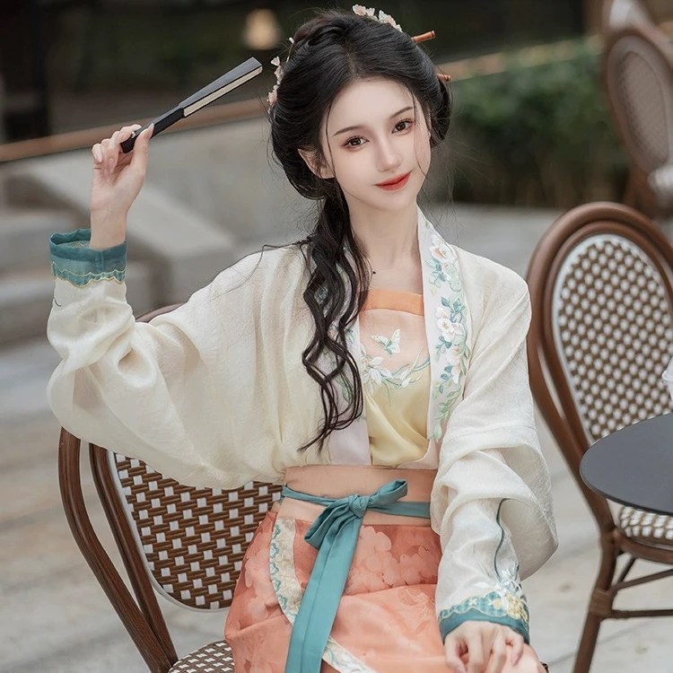 钟灵记【玉骨引】兰花蔷薇蝴蝶刺绣贴布绣工艺日常简约款