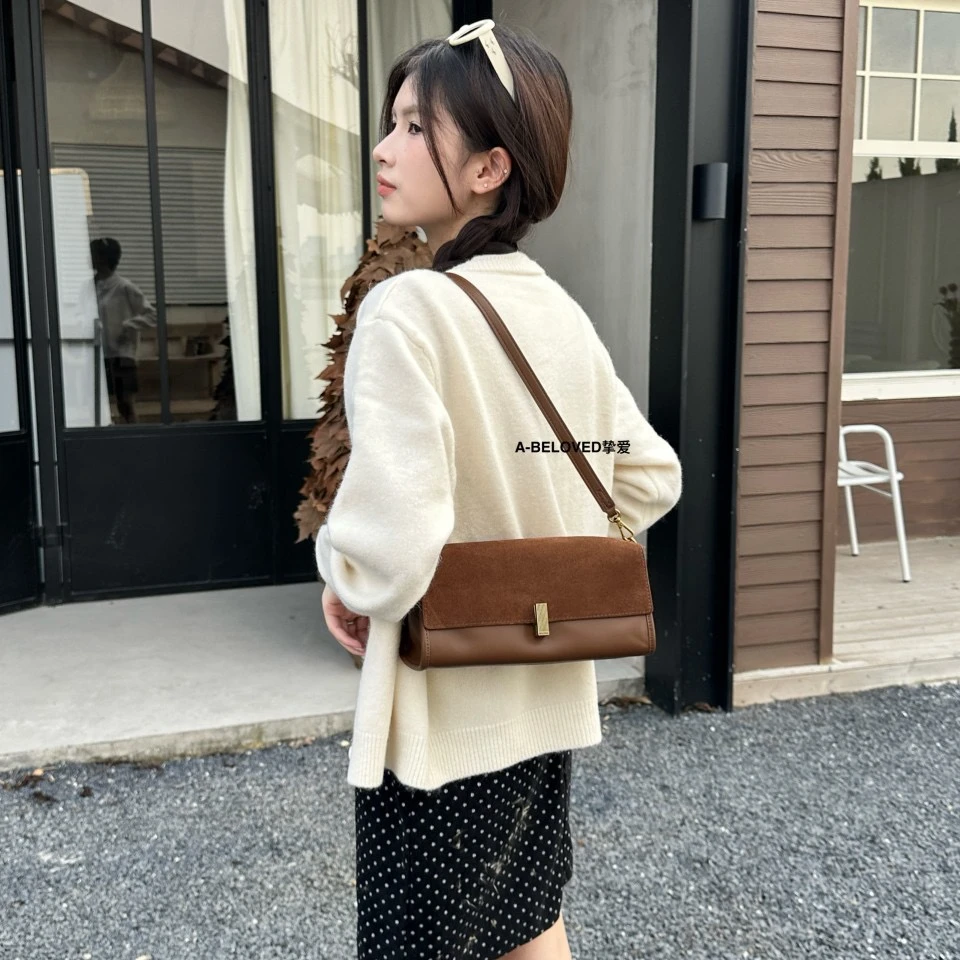 包包女款爆款2024新款真皮单肩时尚百搭复古小众轻奢通勤斜挎包