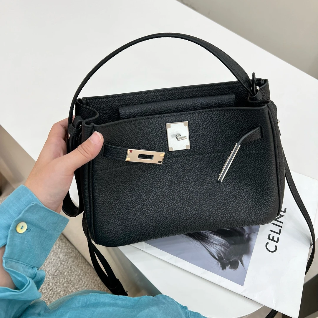 包包女款爆款2024新款凯莉包真皮单肩包时尚百搭简约通勤轻奢复古