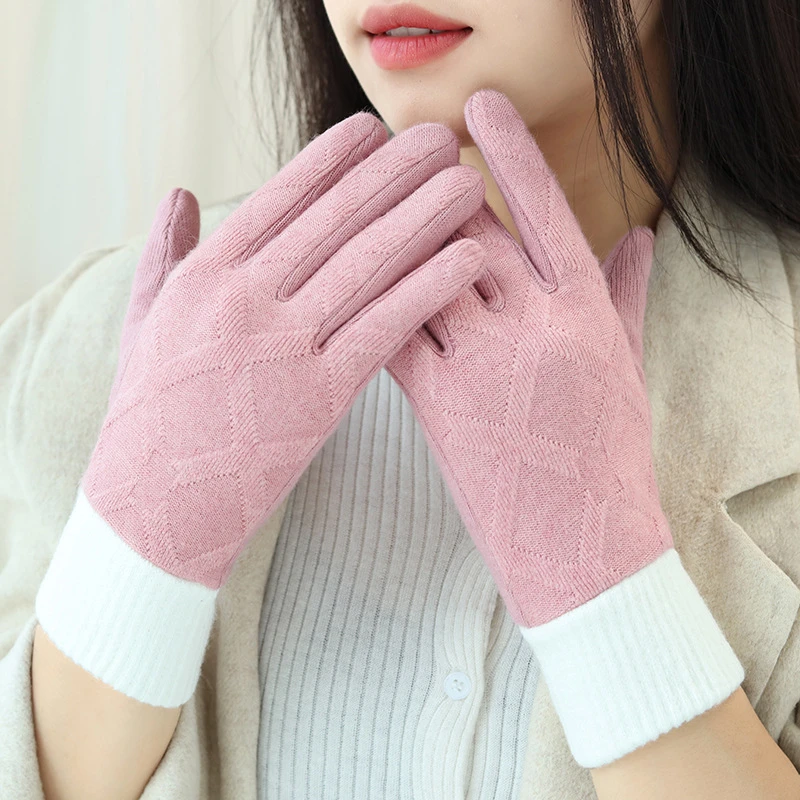 手套2024新款女可爱骑行保暖防寒加绒骑车防风分指冬季
