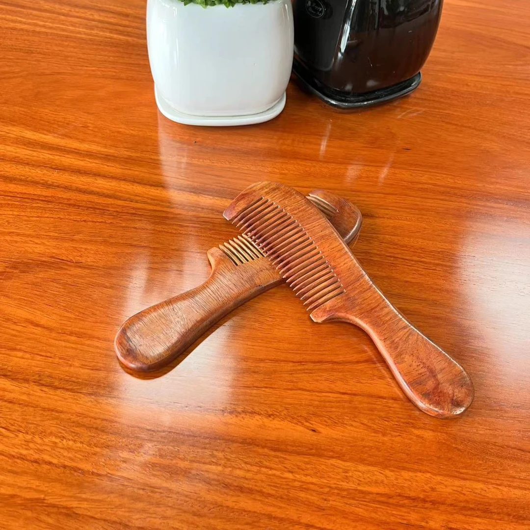 【缅花福利品】天然缅花梳子红木无漆整木按摩防静电家用小礼物