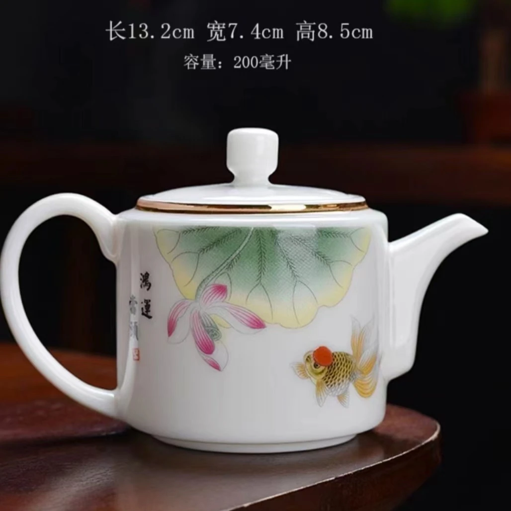 德化羊脂玉白瓷茶壶功夫茶具套装手工陶瓷中式家用泡茶器泡茶具