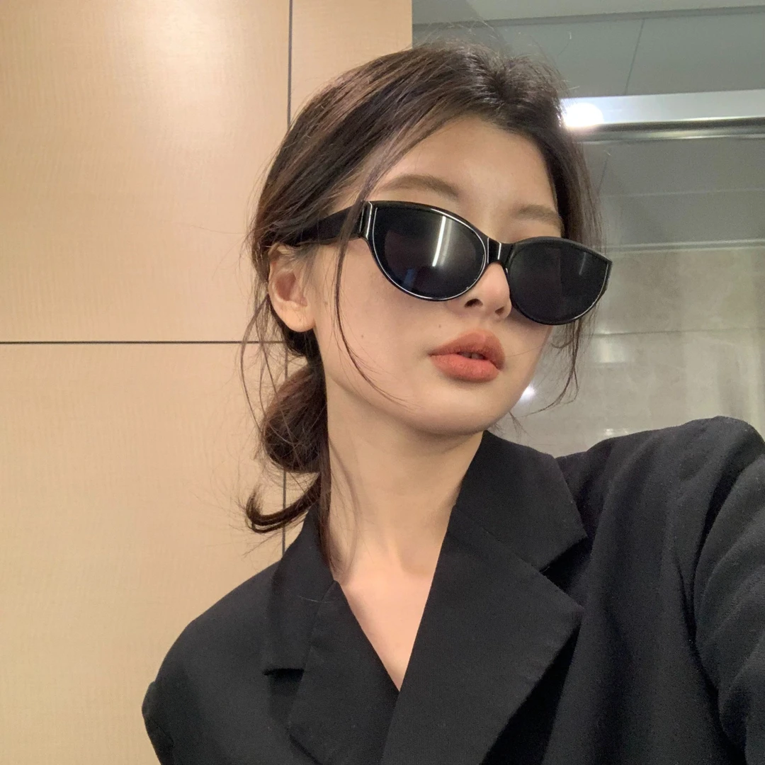 猫眼墨镜女复古椭圆形眼镜欧美个性夏季防晒搞怪百搭镜框网红眼镜
